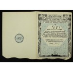Krosno Spinning and Weaving Works, S.A., 1x500 marks, 1923, Issue V (350)
