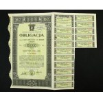 1936 Investment Loan of the Capital City of Warsaw. Bond for 10,000 zlotys (355)