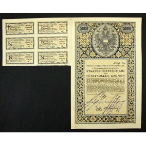Austria-Hungary, 5,000-korona State Bond, 1916 (373)