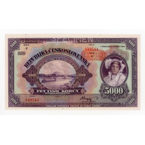 Czechoslovakia, 5,000 korunas, 1920 C - SPECIMEN (415)
