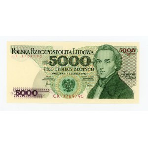 People's Republic of Poland, 5,000 zlotys, 1982, CK (433)