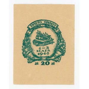 Příspěvek na oslavu školství, 20 zlotých, 1946 (820)