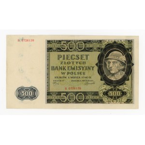 GG, 500 zlotých 1940 B (873)