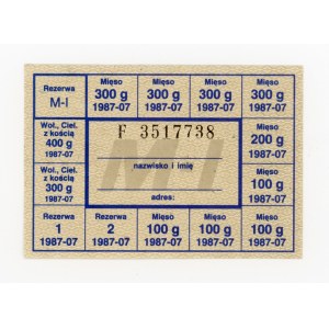 Ration Card, July 1987 - M-I (967)