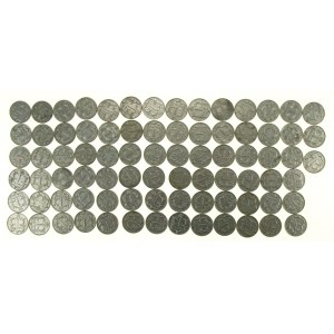 Second Polish Republic, 1 zloty set from 1929. Total: 81 pieces (910)