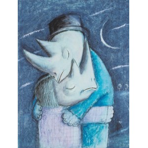 Józef Wilkoń (ur.1930), Zakochane nosorożce z cyklu Blues Nosorożca