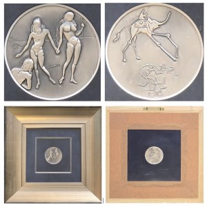 Salvador DALI (1904-1989), Srebrny medal dwustronny z serii 10 Przykazań