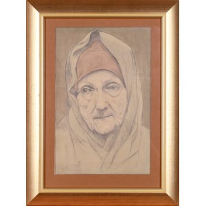 E. BOGAR, Portret starszej kobiety
