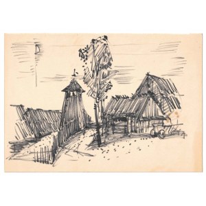 Tadeusz KULISIEWICZ(1 899-1988), Drewniana zagroda
