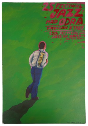 Jan SAWKA (1946-2012), Projekt plakatu 25. Festiwal Jazz nad Odrą Wrocław 3' 1989, 1988