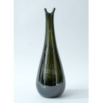 Glass vase—decorated with silver