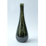 Glass vase—decorated with silver