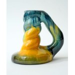 Ceramic candleholder—oil lamp—Krakow ceramics—Marian Garga—signed
