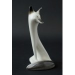 "Sitting Fox" porcelain figurine - ZPS Ćmielów - Mieczysław Naruszewicz - with a floppy ear - starting at 1 zł!
