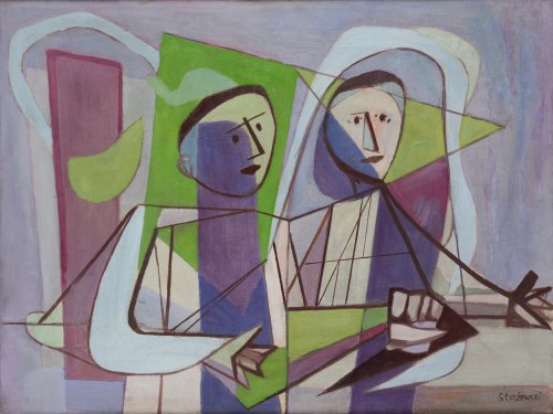Henryk Stażewski (1894 Warszawa - 1988 Warszawa), Dwaj muzykanci, około 1950