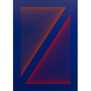 Richard Anuszkiewicz (1930 Erie - 2020 Englewood), Reflections VI - DEEP BLUE, 1979
