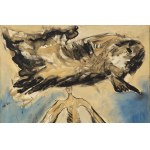 Ryszard Woźniak (b. 1956, Białystok), Man as Mountain, Man as Cloud (self-portrait with Ryszard Grzyb), 1984