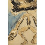 Ryszard Woźniak (b. 1956, Białystok), Man as Mountain, Man as Cloud (self-portrait with Ryszard Grzyb), 1984