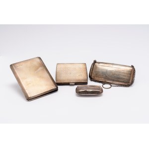 Set of four boxes for various uses, mid-20th century