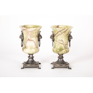 Pair of alabaster vases, Italy, Florence, second half of the 20th century