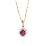 Ruby and diamond pendant, early 21st century, Warsaw