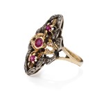 Ruby and diamond ring from the 1940s–1950s