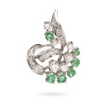 Pendant with diamonds and emeralds, second half of the 20th century