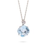 Topaz and diamond pendant, early 21st century