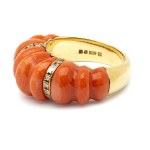 Coral ring, second half of the 20th century