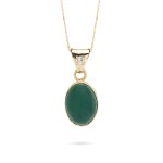 Pendant with chrysoprase and a diamond, early 21st century