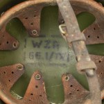 20th century/Poland: Model 31/50 Type II Helmet—Helmet with Identification Plate—Polish Military Repair Shop 1966/Ludwików Steelworks/Second Polish Republic/Salamander/Air Defense
