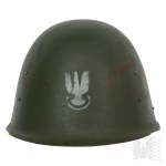20th century/Poland: Model 31/50 Helmet, Type II, Spray-Painted Eagle/Ludwików Steelworks/Second Polish Republic/Salamander