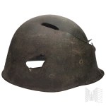 20th century/Poland: Model 31 helmet, Huta Ludwików, Kielce/Salamandra/Pierced in September 1939/Second Polish Republic