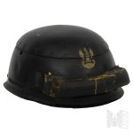 20th Century/Poland/PSZ: British Fiber Helmet for Armored Vehicle Crews/ Polish Surname: Kostyła/ Eagle