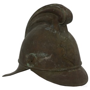 19th/20th centuries: Polish helmet for fire department non-commissioned officers—old style / Russian Partition