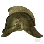 20th Century/Poland: Polish Fire Department Officer's Helmet + Period Photograph/Ostrzycki, Kalisz/Badge/Insignia