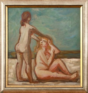 Adam HOFFMANN (1918-2001), Dwa akty na plaży, lata 50 XX w.