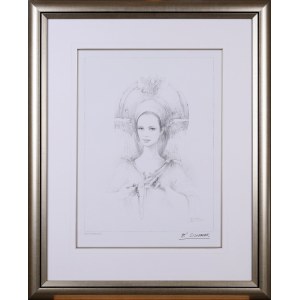 Wojciech SIUDMAK (né en 1942), Une dame enfilant des perles, 2018