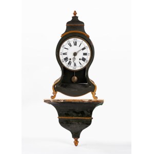 Ebonized wooden pendulum clock, France, 18th–19th century
