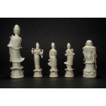 Five sculptures made of Blanc de Chine porcelain