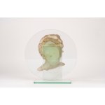 Plaster putto head
