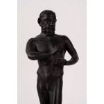 Two small bronzes depicting a satyr and a veiled male figure