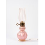Pink and Aventurine Murano Glass Table Lamp