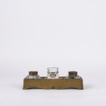 Gilded bronze inkwell, late 19th century