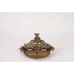 Gilded brass inkwell, 19th century