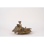 Gilded brass inkwell, 19th century