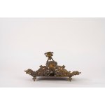 Gilded brass inkwell, 19th century