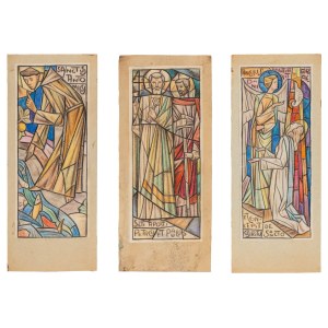 Padre Alessandro Leidi, Sketches for the stained glass windows of the chapel of St. Louis of Montfort in Rome