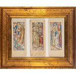 Padre Alessandro Leidi, Sketches for the stained glass windows of the chapel of St. Louis of Montfort in Rome