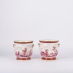 Pair of Sèvres porcelain cachepots
